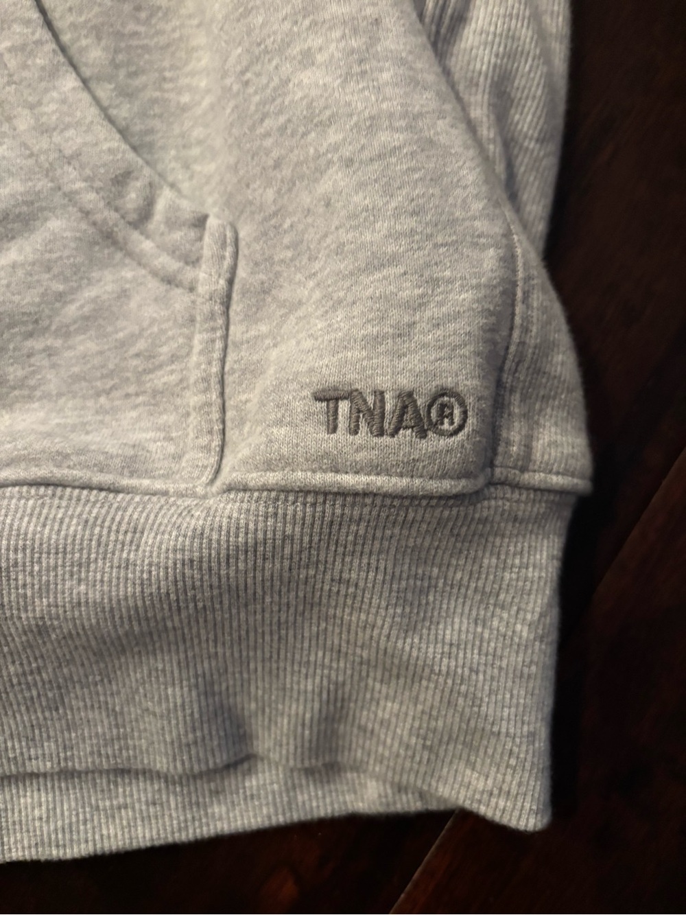 TNA Sweatfleece Cozy Fleece Boyfriend Fit Cropped Hoodie - Size Medium - Picture 2 of 9
